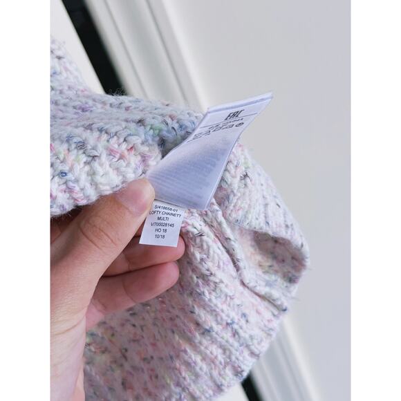 Gap Ivory White Speckled Confetti Chunky Knit Sweater XS Cozy Hygge Grandma - Picture 5 of 7